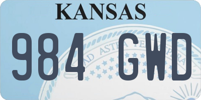 KS license plate 984GWD