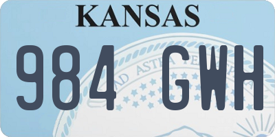 KS license plate 984GWH