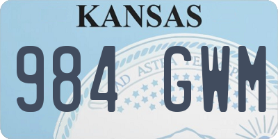 KS license plate 984GWM