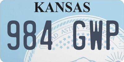 KS license plate 984GWP