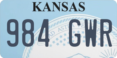 KS license plate 984GWR