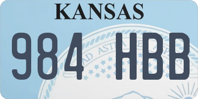 KS license plate 984HBB