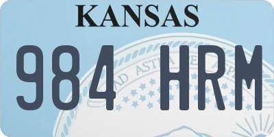 KS license plate 984HRM