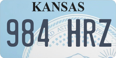 KS license plate 984HRZ