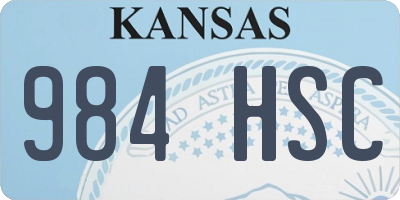 KS license plate 984HSC