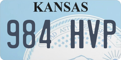 KS license plate 984HVP