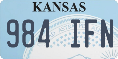 KS license plate 984IFN