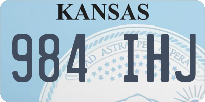 KS license plate 984IHJ