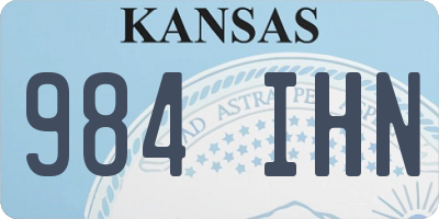 KS license plate 984IHN