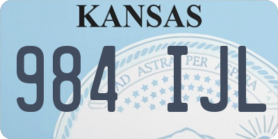 KS license plate 984IJL