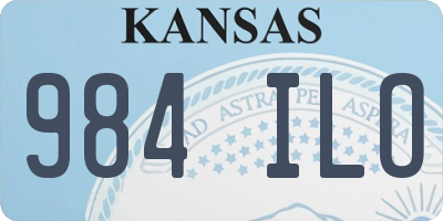 KS license plate 984ILO