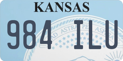 KS license plate 984ILU