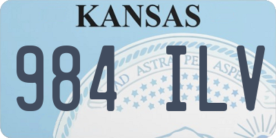 KS license plate 984ILV
