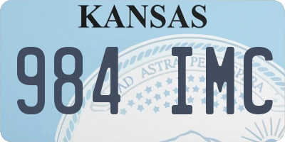 KS license plate 984IMC