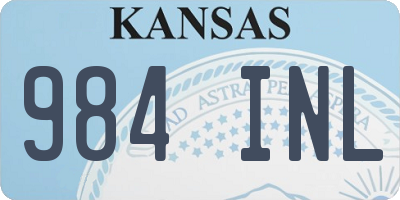 KS license plate 984INL