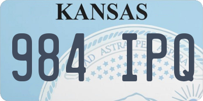 KS license plate 984IPQ