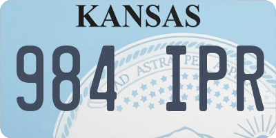 KS license plate 984IPR
