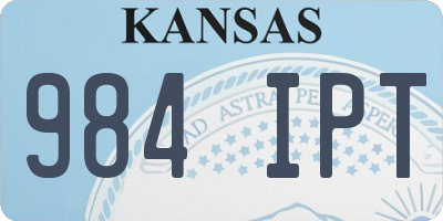 KS license plate 984IPT