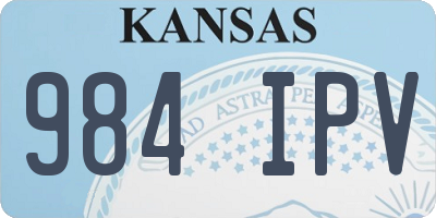 KS license plate 984IPV