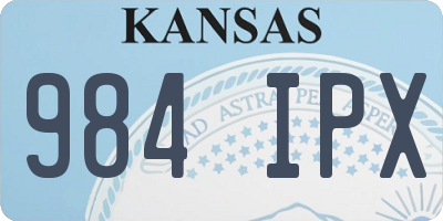 KS license plate 984IPX