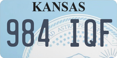KS license plate 984IQF