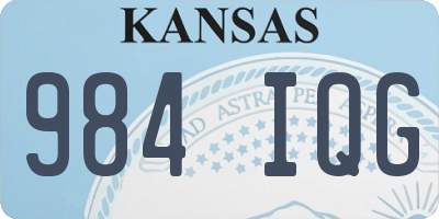 KS license plate 984IQG