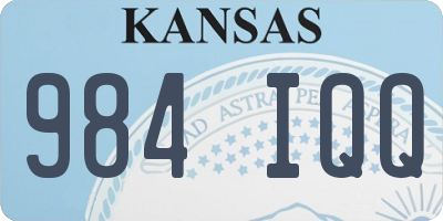 KS license plate 984IQQ