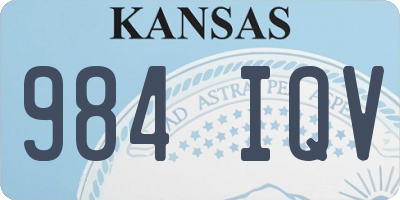 KS license plate 984IQV