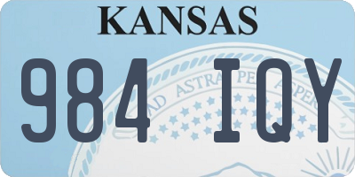 KS license plate 984IQY