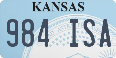 KS license plate 984ISA