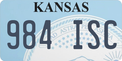 KS license plate 984ISC