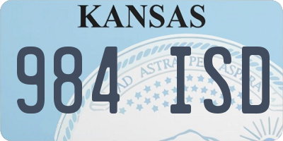 KS license plate 984ISD