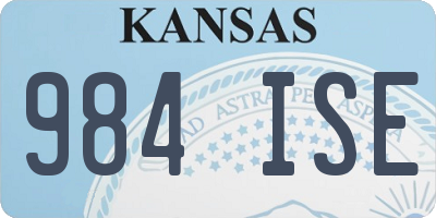 KS license plate 984ISE