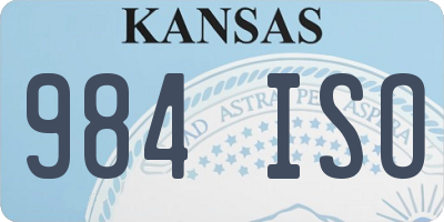 KS license plate 984ISO