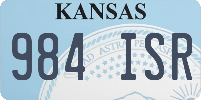 KS license plate 984ISR