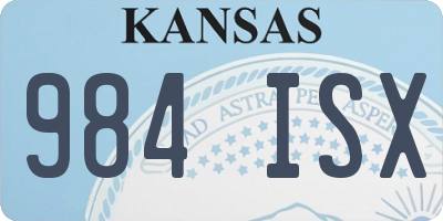 KS license plate 984ISX
