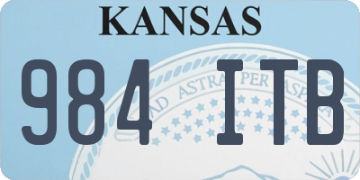KS license plate 984ITB