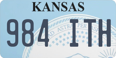 KS license plate 984ITH