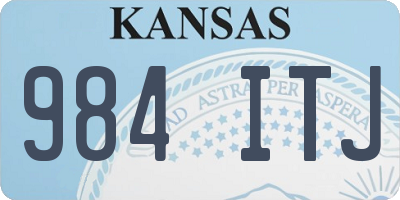 KS license plate 984ITJ