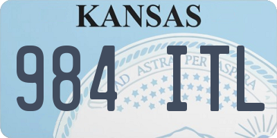 KS license plate 984ITL