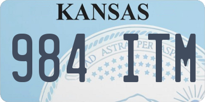 KS license plate 984ITM