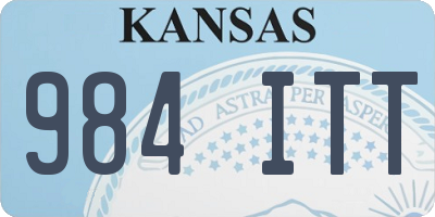 KS license plate 984ITT