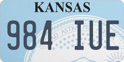 KS license plate 984IUE