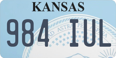KS license plate 984IUL