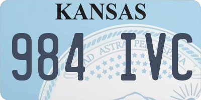 KS license plate 984IVC
