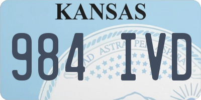 KS license plate 984IVD