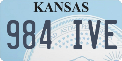 KS license plate 984IVE