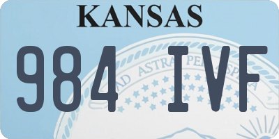 KS license plate 984IVF