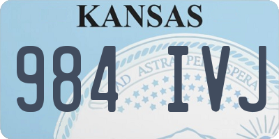 KS license plate 984IVJ