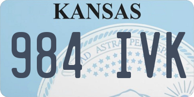 KS license plate 984IVK